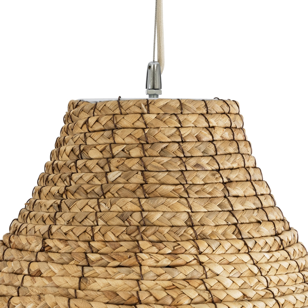 Boho raffia natural suspension light