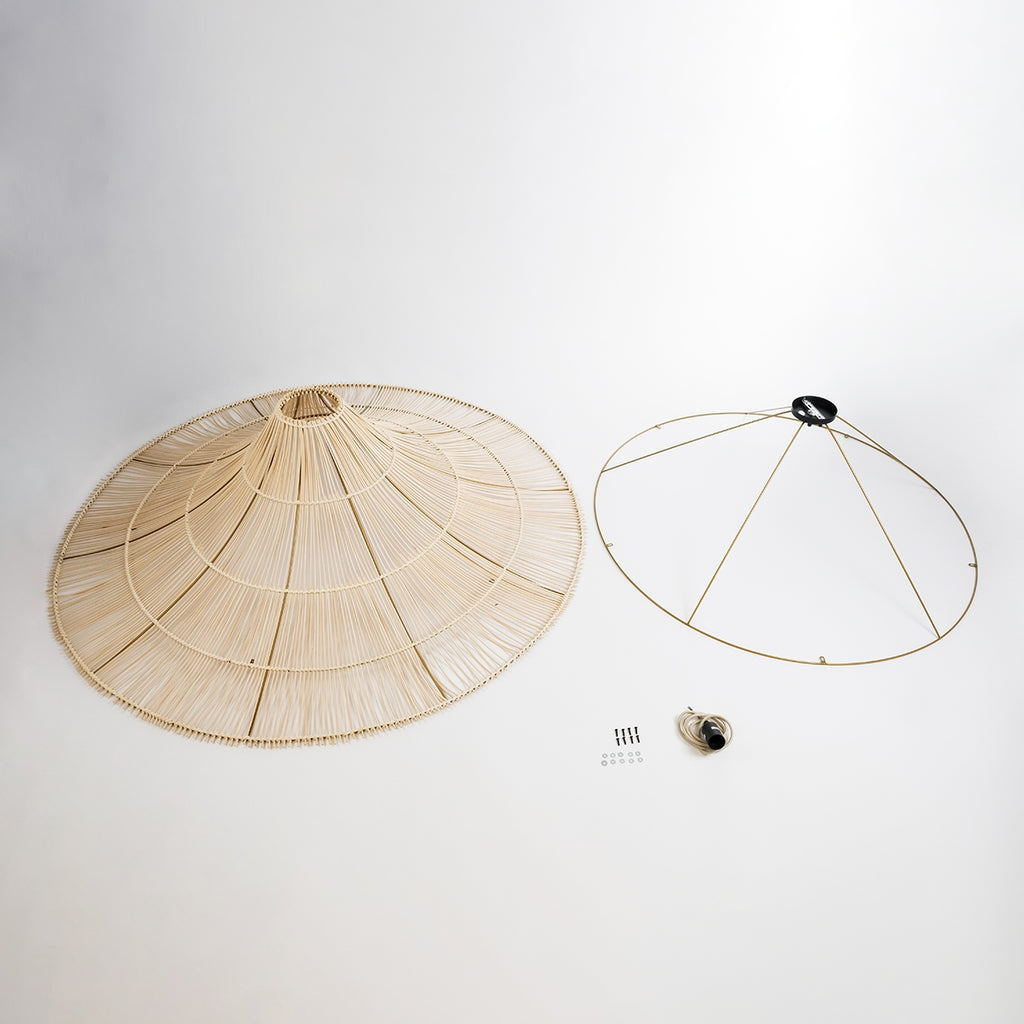 Rattan ceiling lamp D150 x H78cm