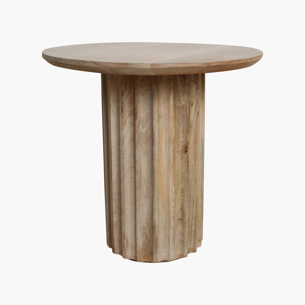 Bullnose side table natural 50 cm