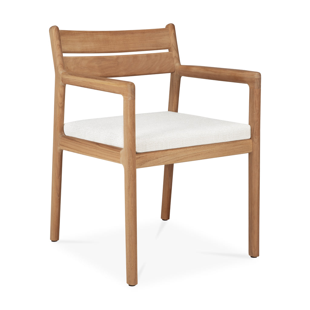 Jack outdoor dining chair with cushion off white