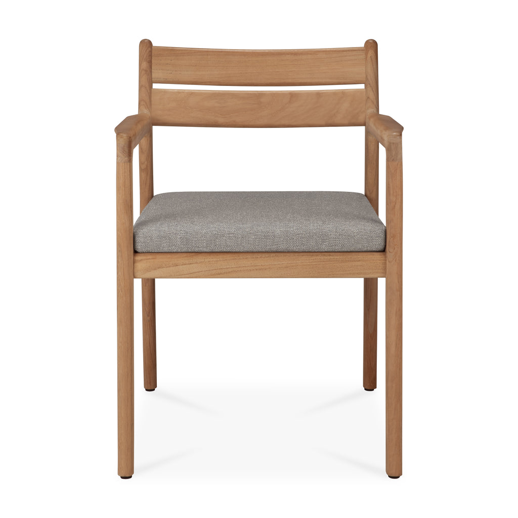 Jack outdoor dining chair with cushion mocha