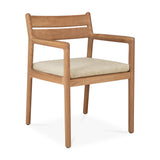 Jack outdoor dining chair with cushion natural