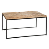 S/2 NATURAL-BLACK COFFEE TABLE 80 X 60 X 40 CM