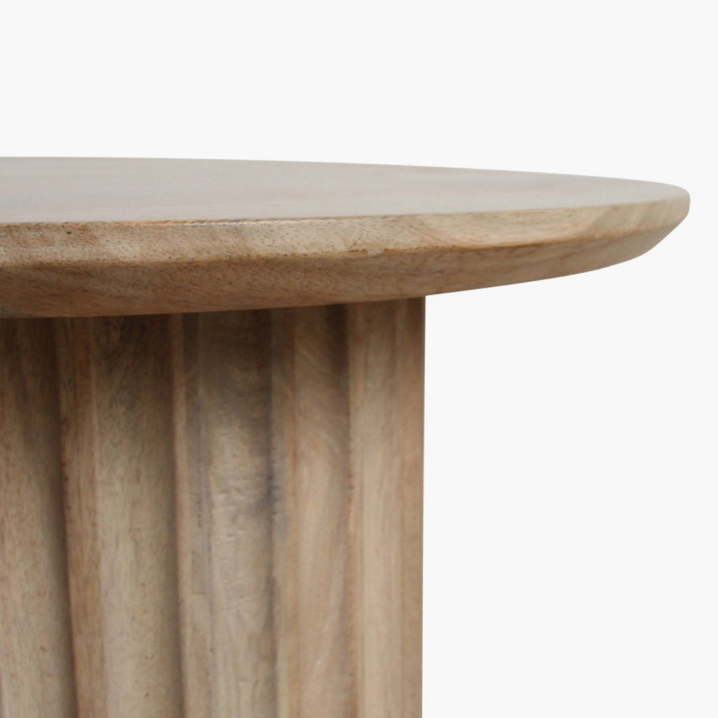 Bullnose side table natural 55 cm