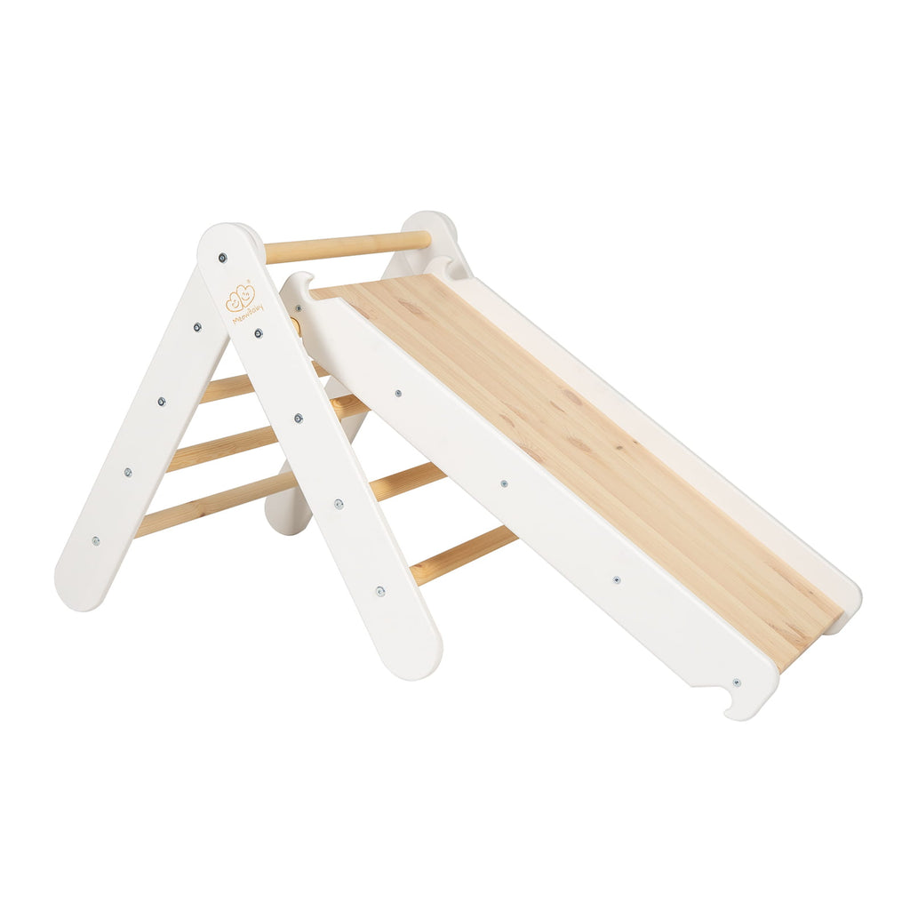 Ladder 60x61cm, Slide-Climbing wall 2in1, Children's set, Wooden, White