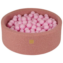 Load image into Gallery viewer, Baby Foam Round Ball Pit 90x30cm with 200 Balls 7cm Certified, Boucle, Pink:Pastel pink