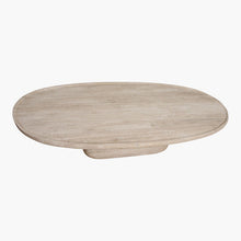 Carica l&#39;immagine nel visualizzatore di Gallery, Travertine oval shape coffee table upper edge