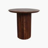 Bullnose side table brown 50 cm