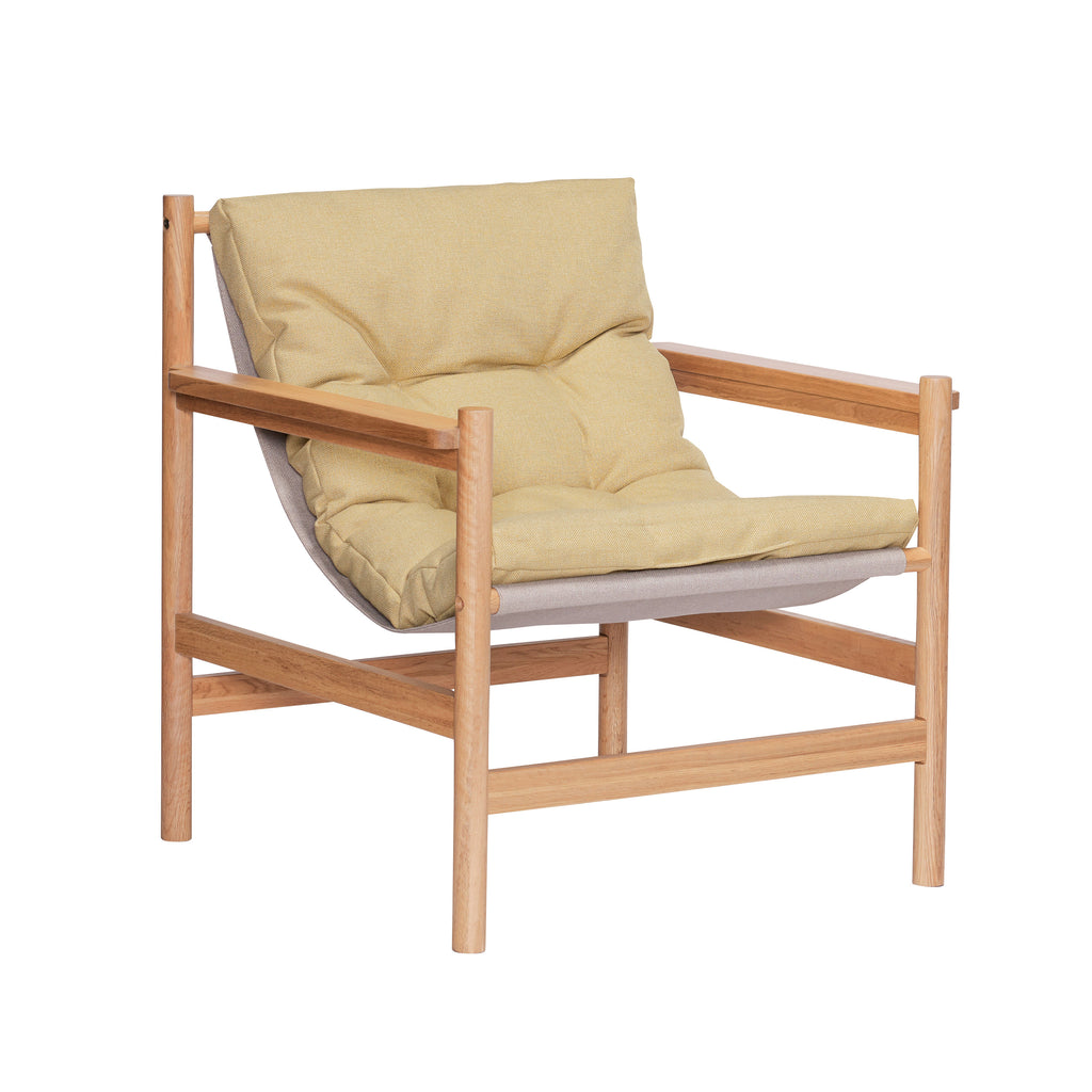 Heritage Armchair/Footstool Natural/Yellow