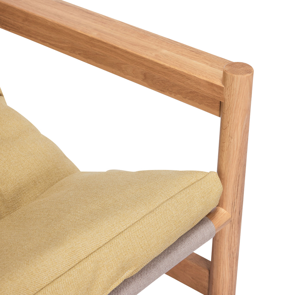 Heritage Armchair/Footstool Natural/Yellow