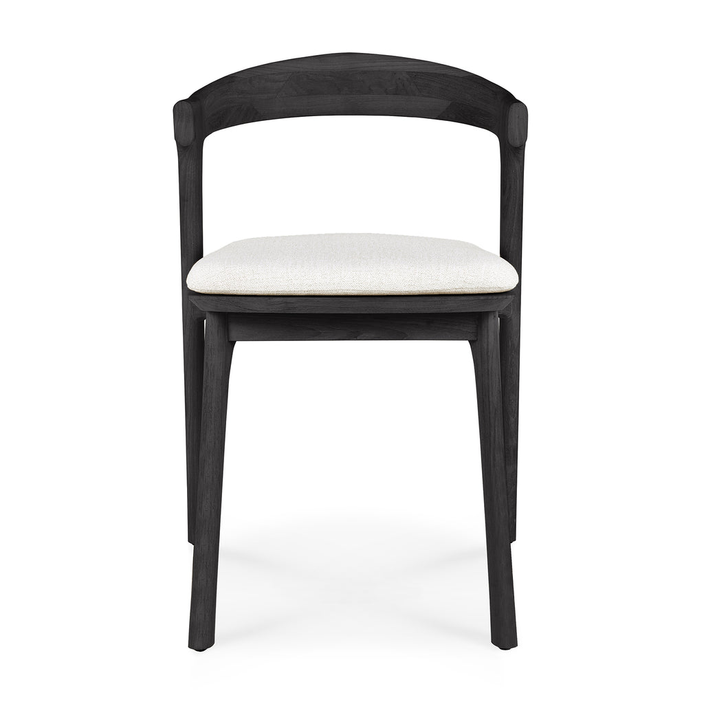 Bok outdoor dining chair with cushion off white