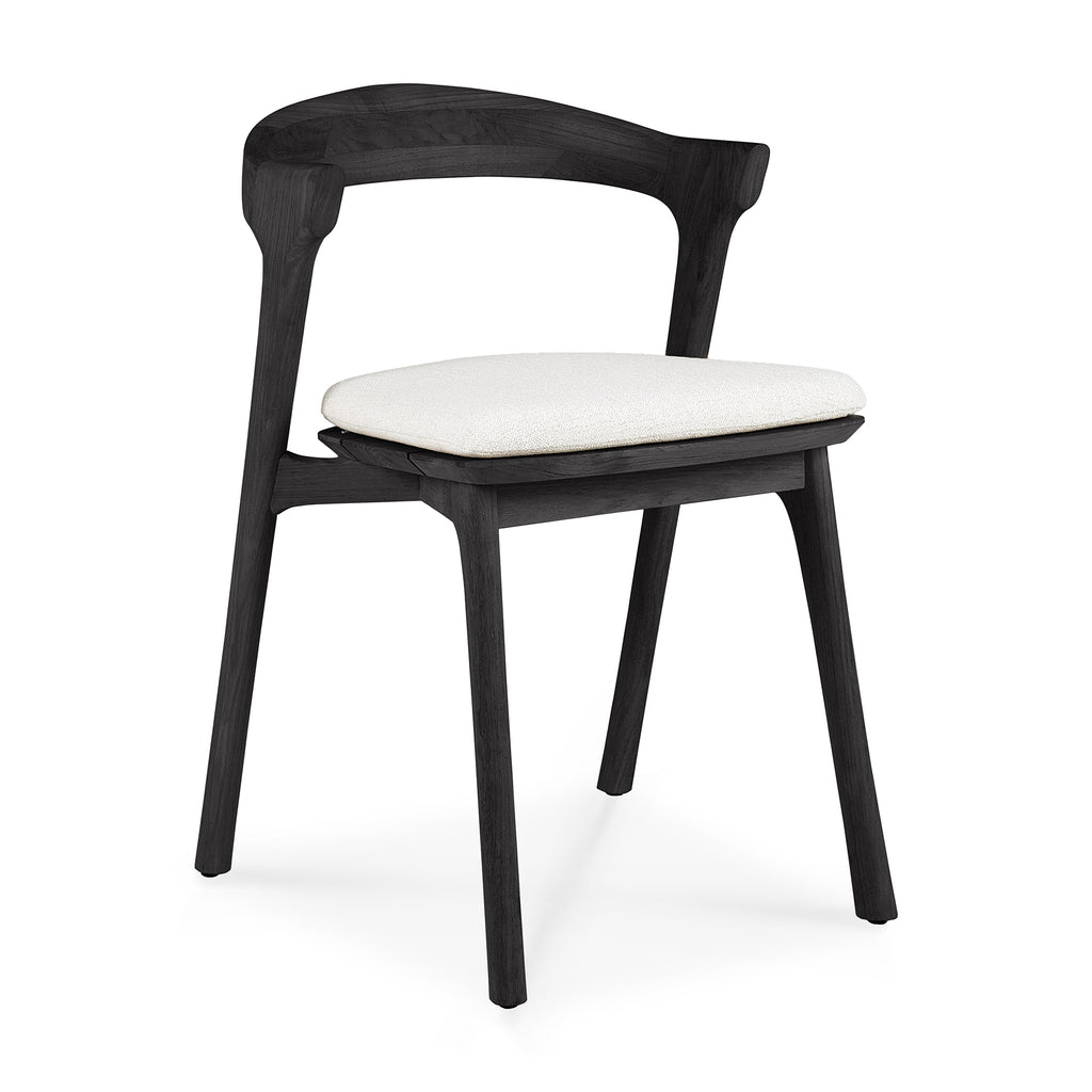 Bok outdoor dining chair with cushion off white