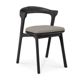 Bok outdoor dining chair with cushion mocha