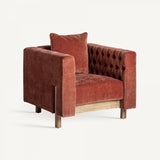 Burgundy armchair