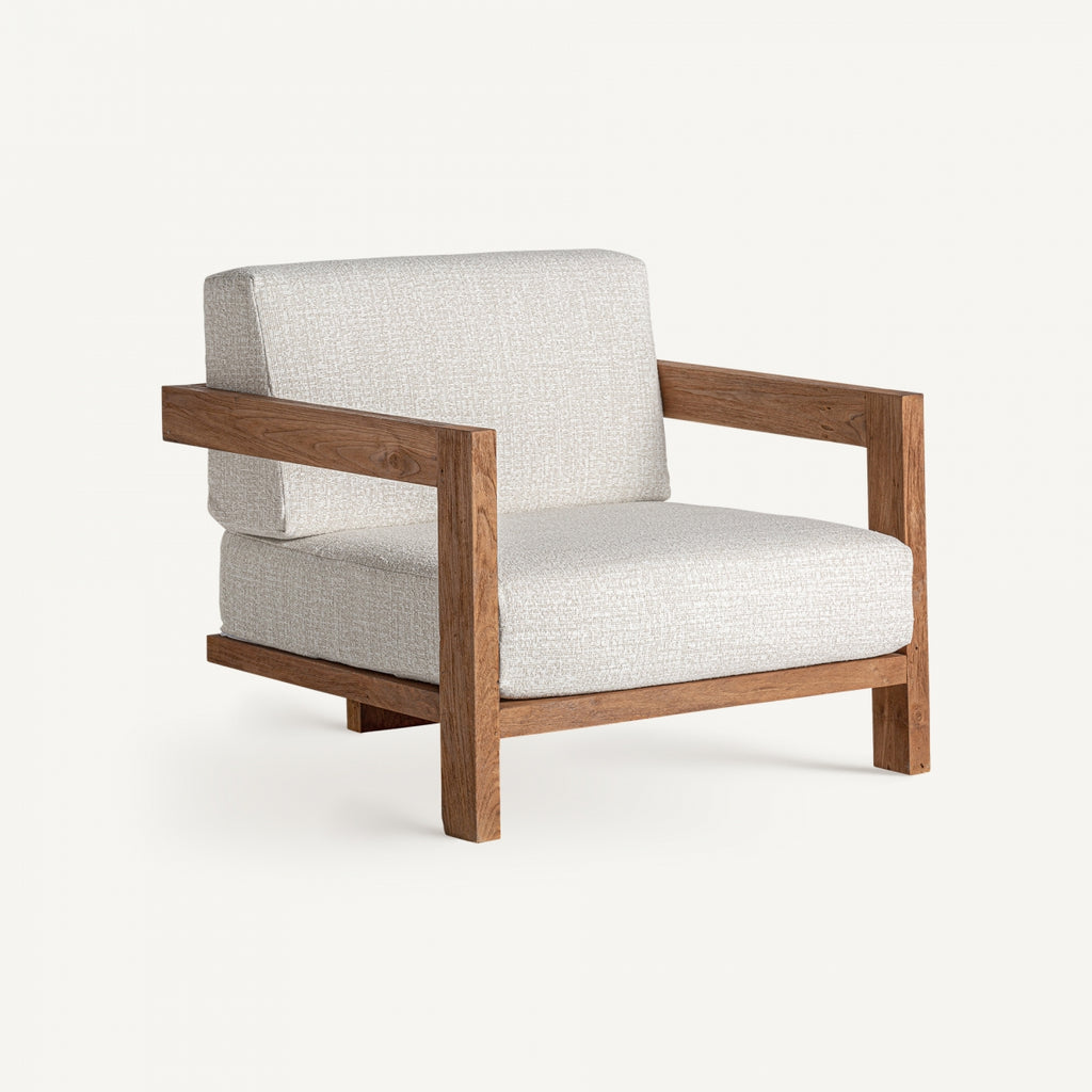 Teak recycled armchair