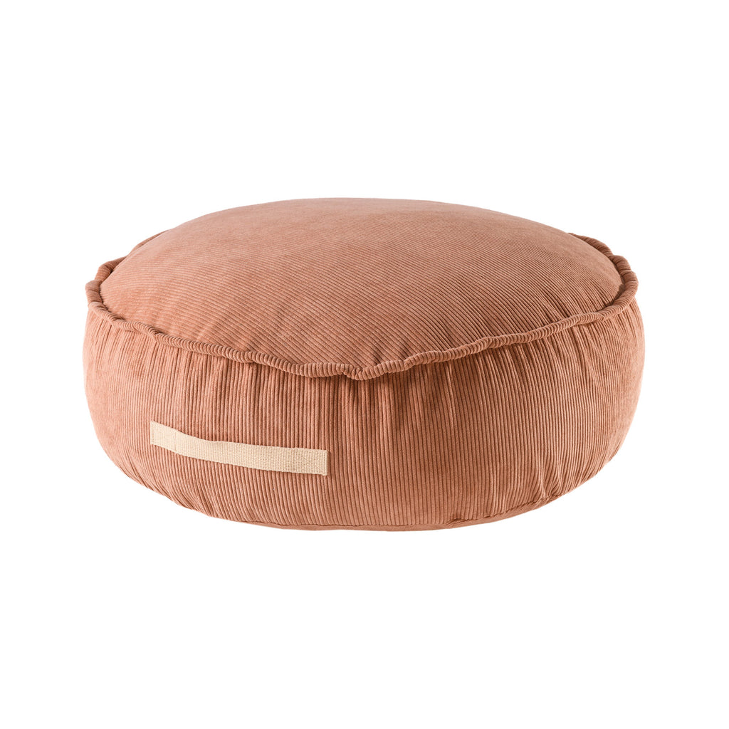 Pouffe For Children, Round, Slimcord Brick