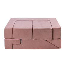 Laden Sie das Bild in den Galerie-Viewer, Velvet Bricks Set - Multifunctional Playground for Children Pink