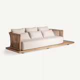 Teak and rope sofa