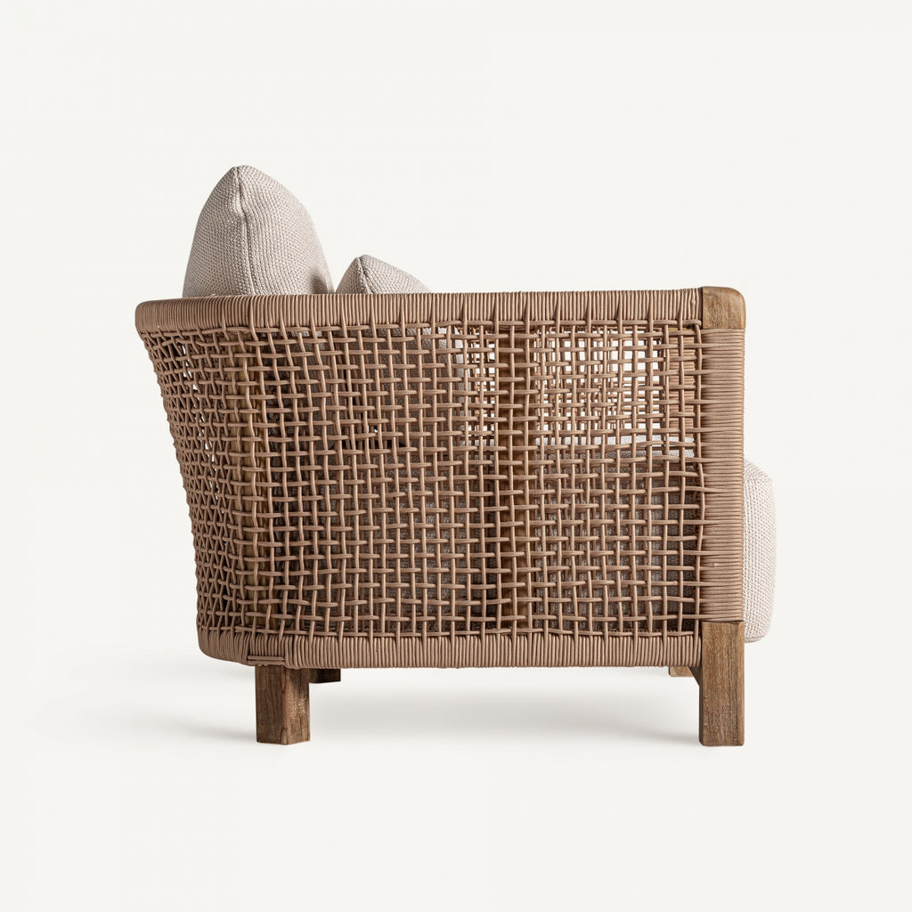 TEAK ROPE ARMCHAIR