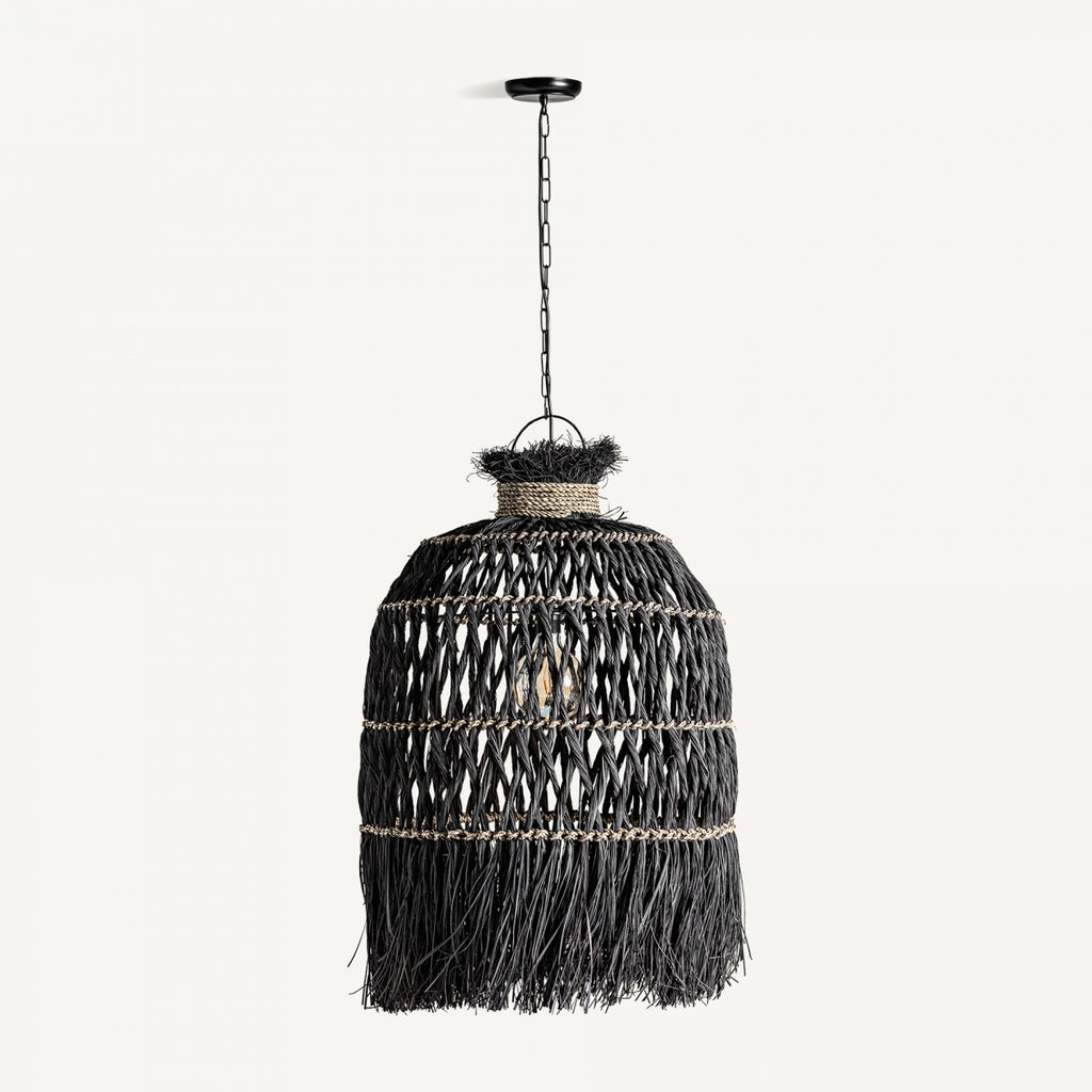 Natural fiber ceiling lamp