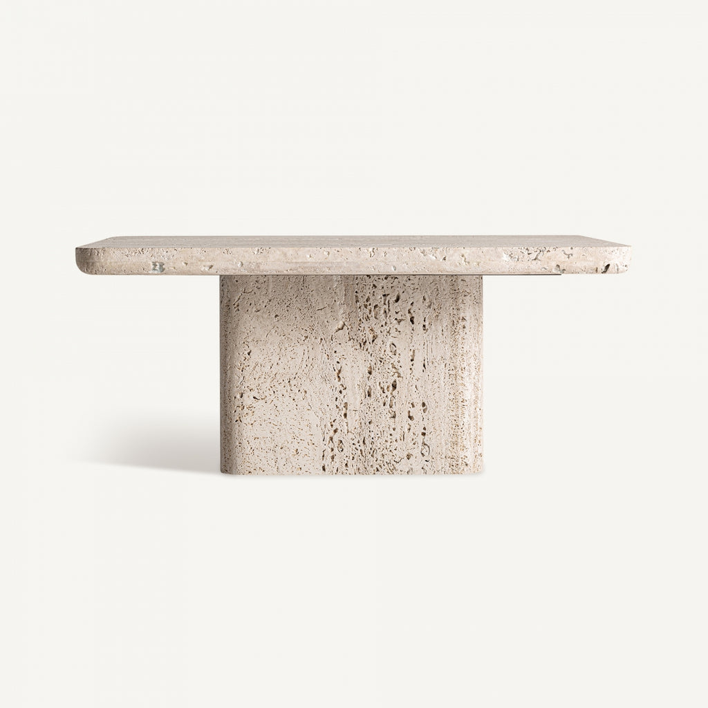 Travertine coffee table