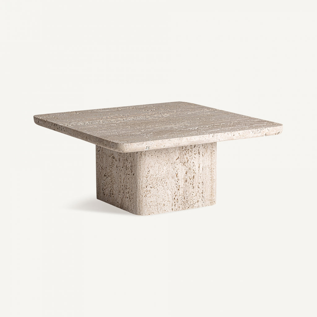 Travertine coffee table