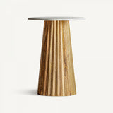 BAR TABLE PLISSÉ WOOD NATURAL