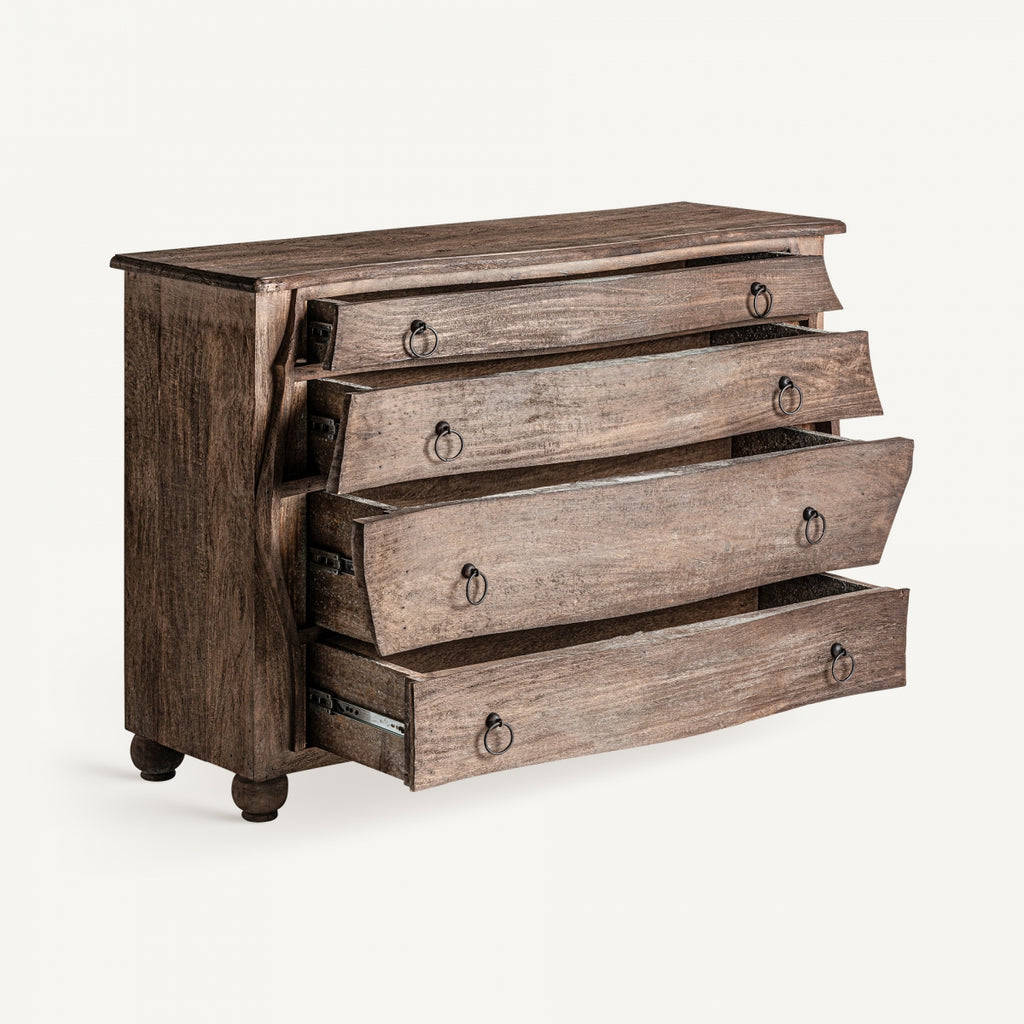 Mango wood chest of drawers