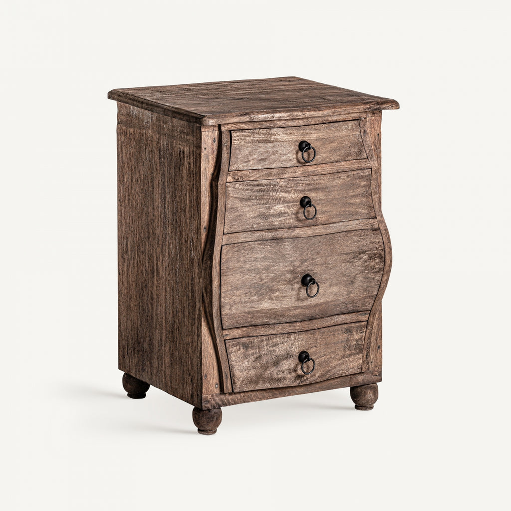 Mango wood bedside table