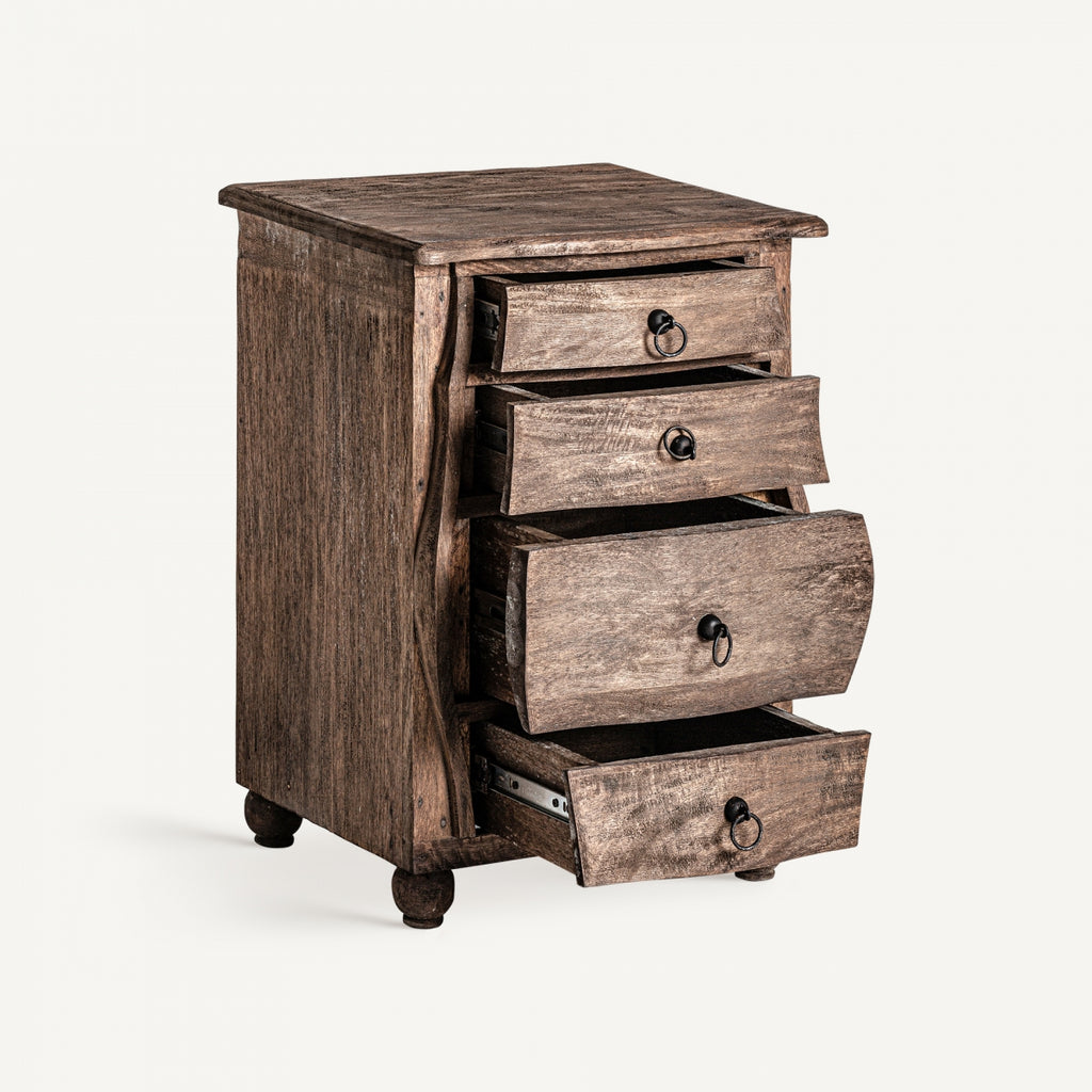 Mango wood bedside table