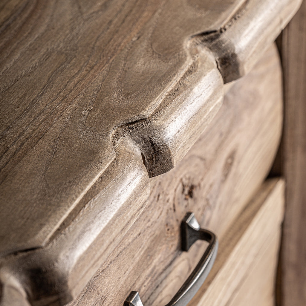 Elm wood bedside table