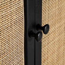 Cargar imagen en el visor de la galería, Black rattan sideboard