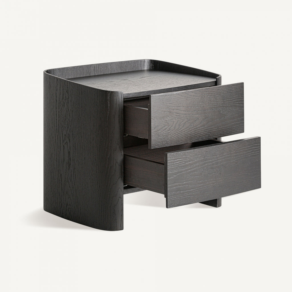 BLACK BEDSIDE TABLE