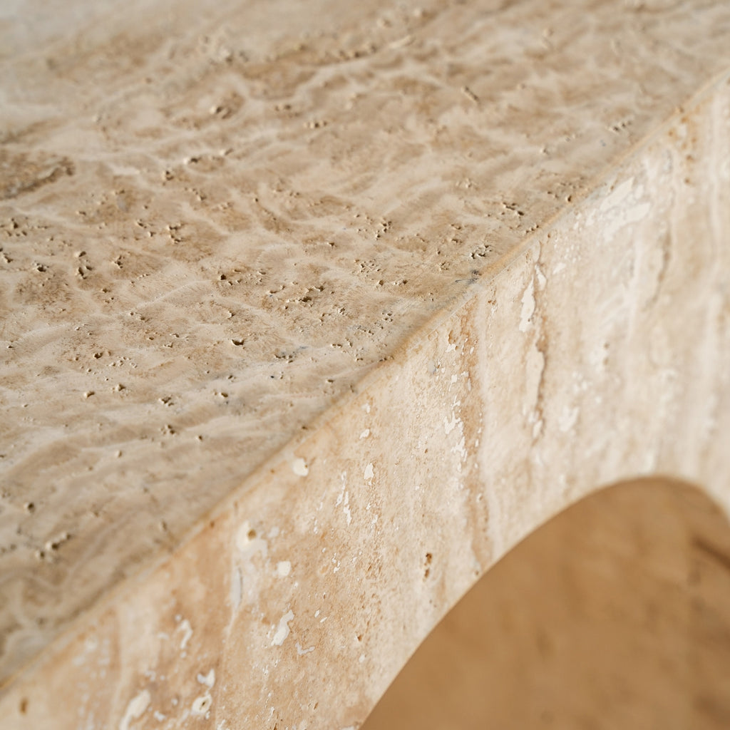 Travertine Console Table