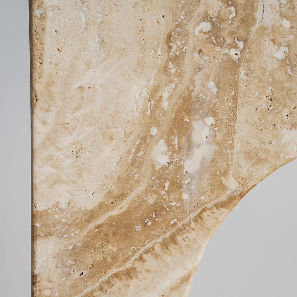 Travertine Console Table