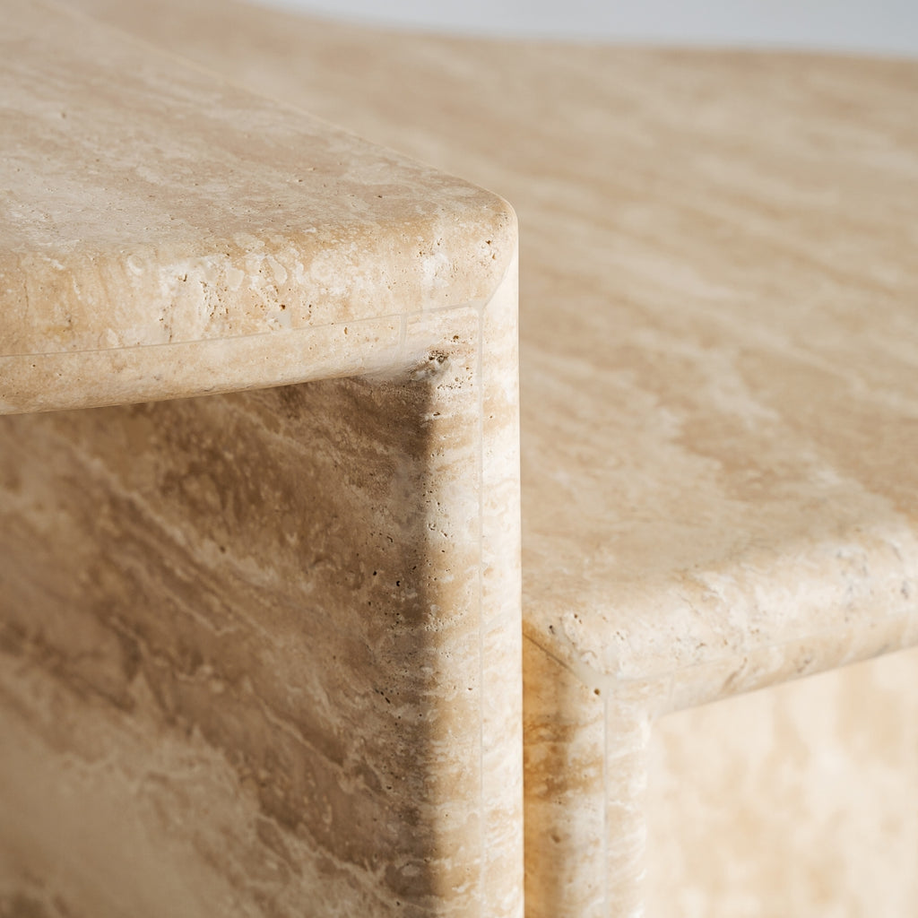 Travertine Coffee Table Set