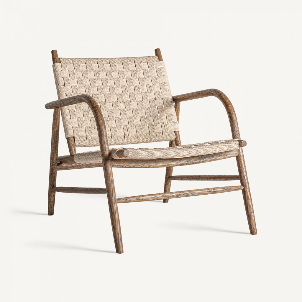 Oak wood lounge chair