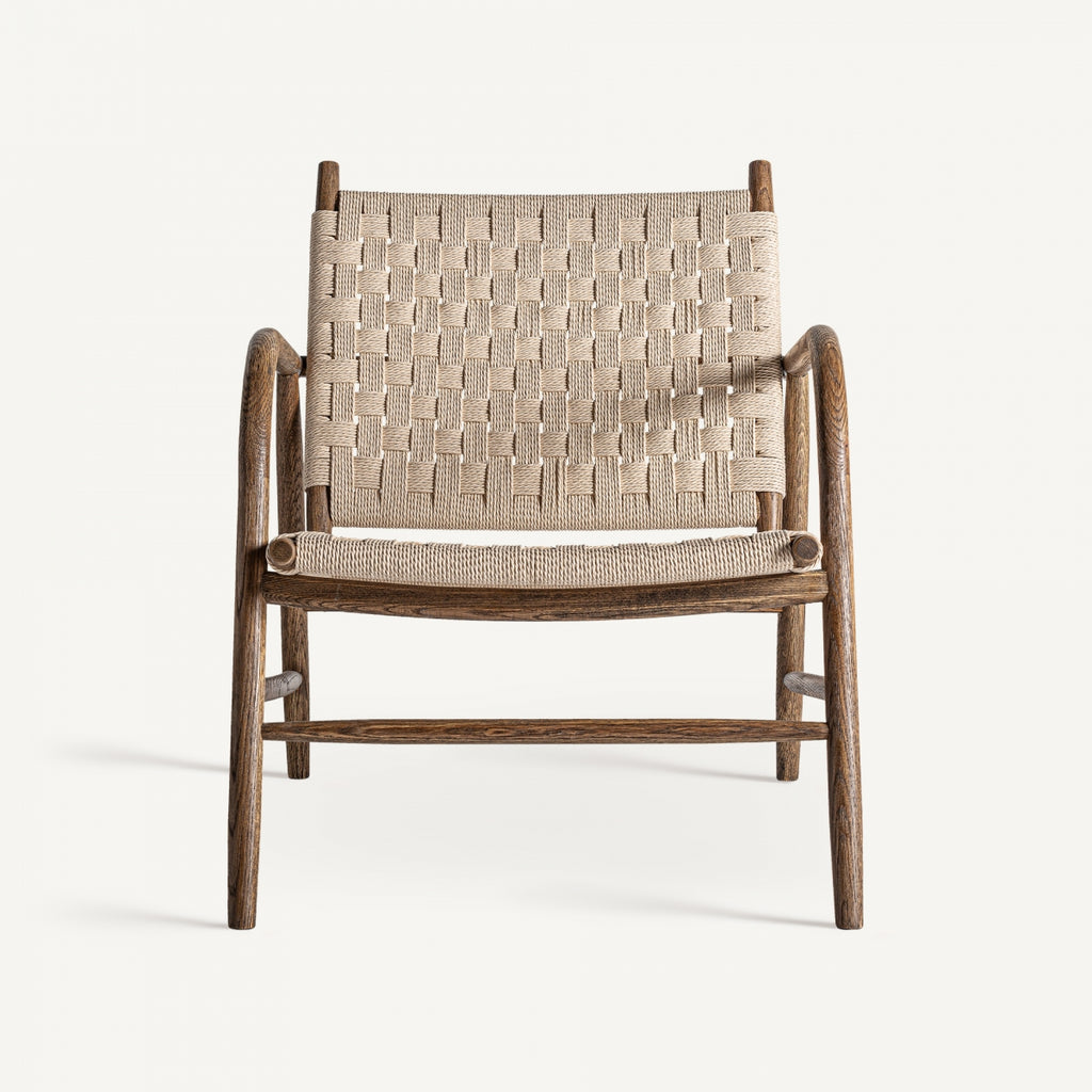 Oak wood lounge chair