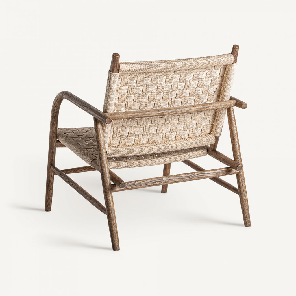 Oak wood lounge chair