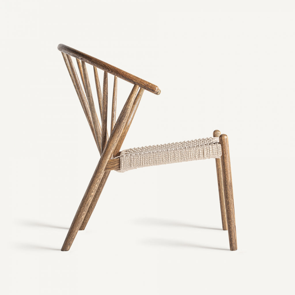 Oak nordic lounge chair