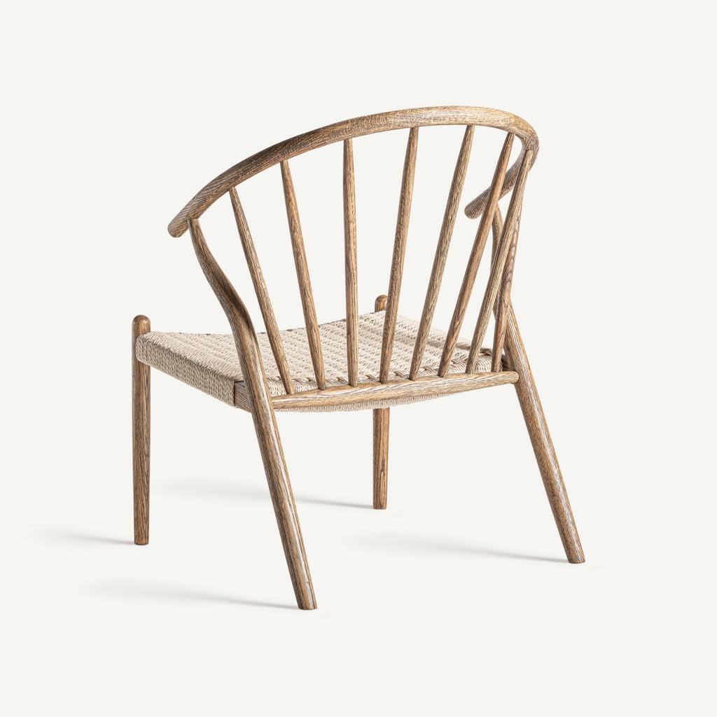 Oak nordic lounge chair