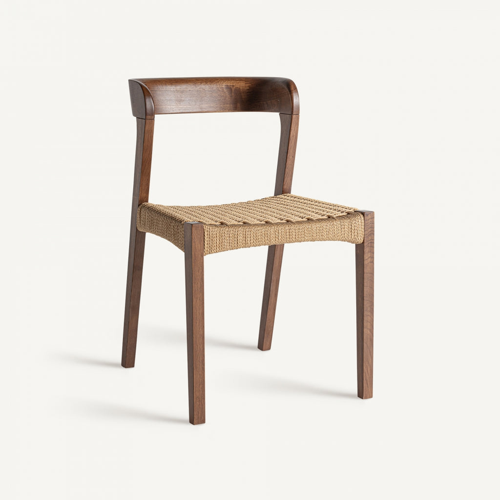 Brown scandi dining chair