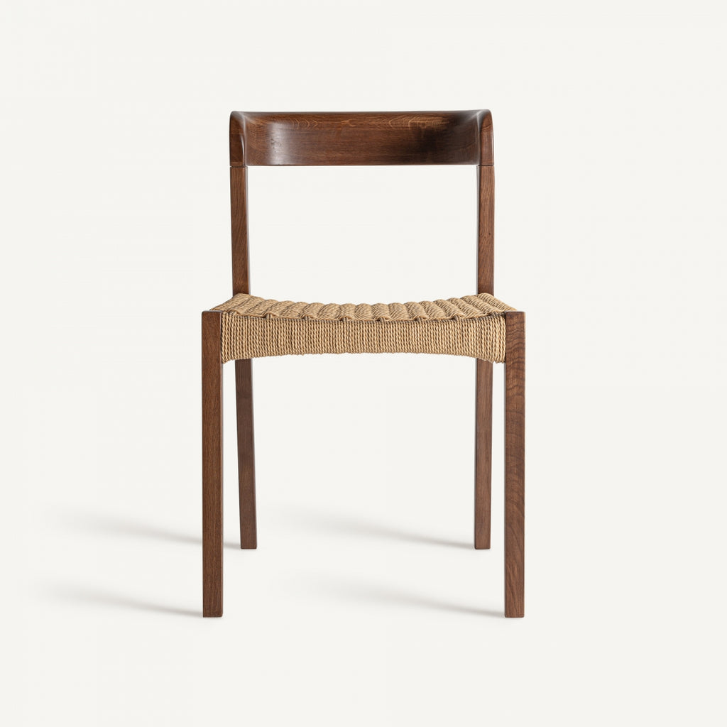 Brown scandi dining chair