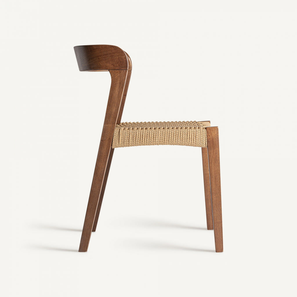 Brown scandi dining chair