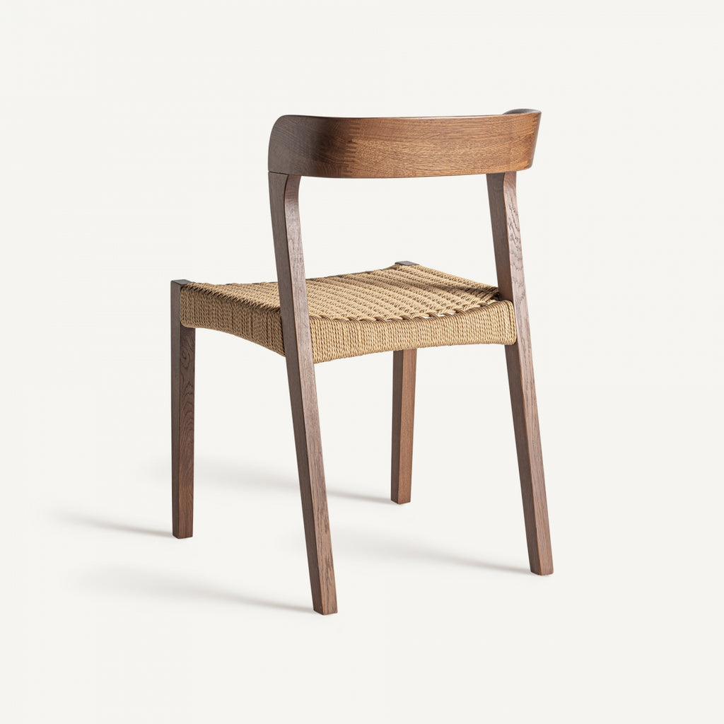 Brown scandi dining chair