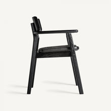 Load image into Gallery viewer, Oak dining chair with armrest