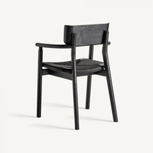 Load image into Gallery viewer, Oak dining chair with armrest