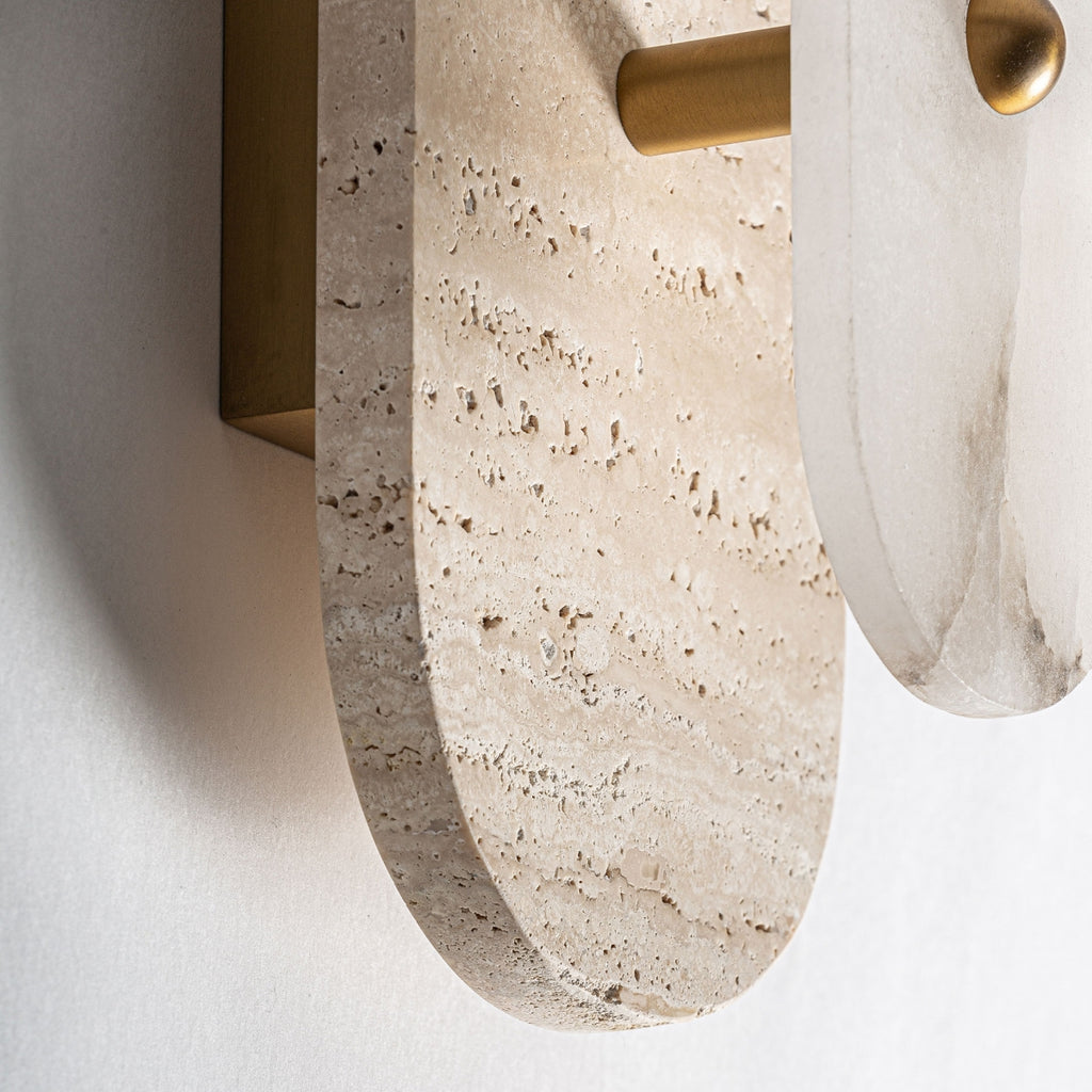 Travertine wall lamp