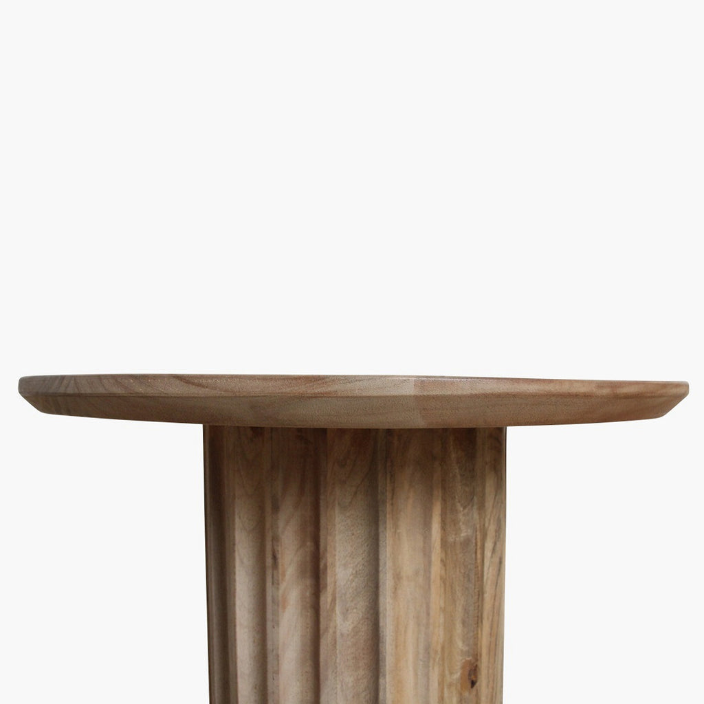 Bullnose side table natural 50 cm