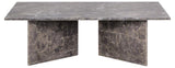 Rectangular coffee table 140x70x42 cm brown marron